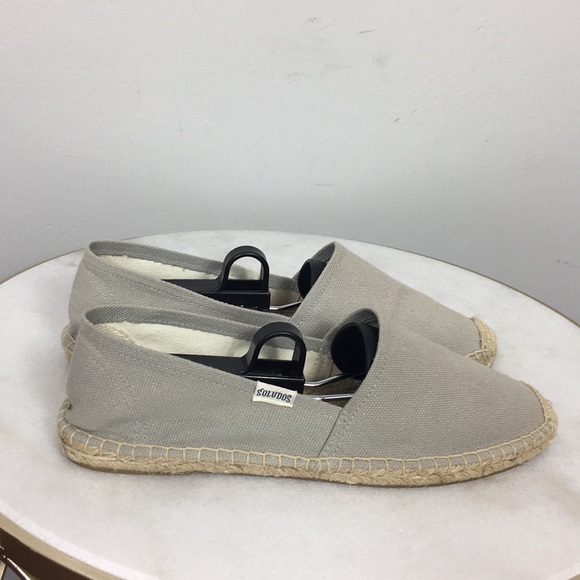 Soludos Cream Flat Espadrille Sz 8 - Picture 1 of 6
